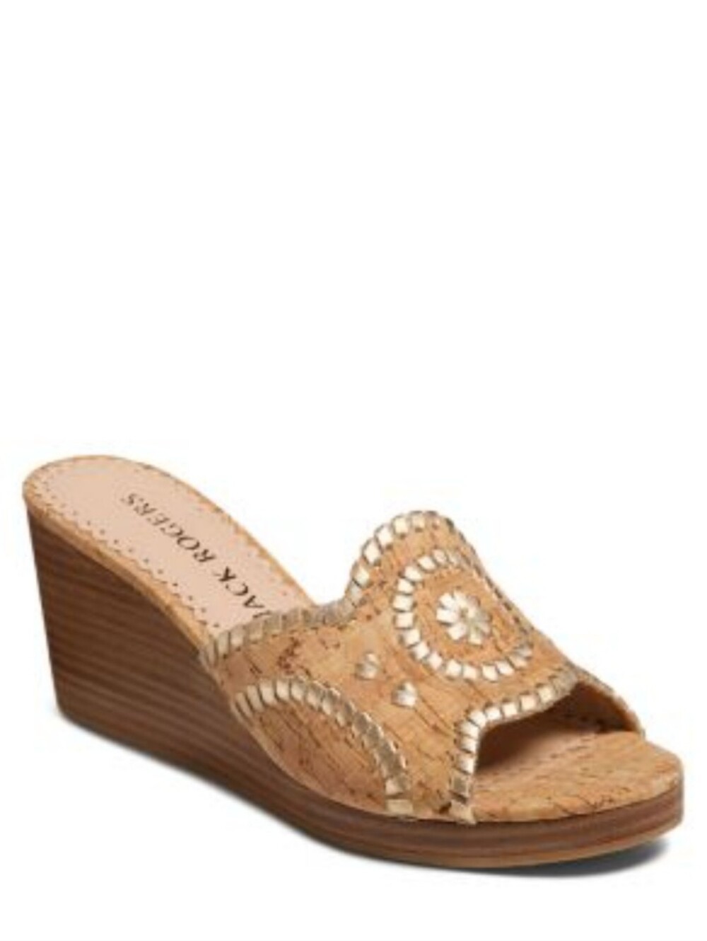 Jack Rogers Cork Tan Wedge Slide Sandal